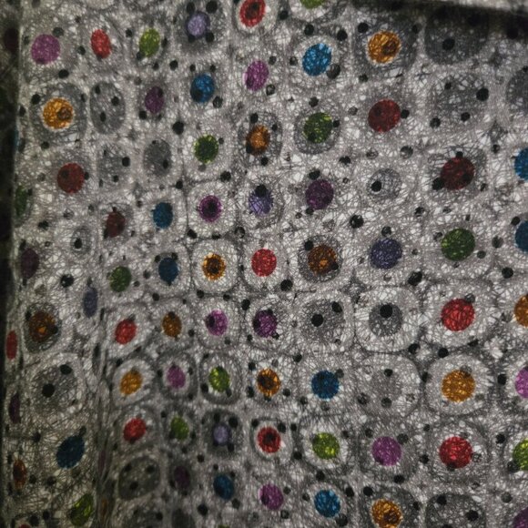 Marcello Luxurious Cotton Unique Pattern Gray Jewel Tones Short Size XXL - Picture 4 of 6